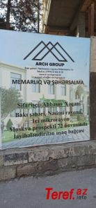 Nəsimi rayonunda uşaq baxçasının layihəsi ilə yaşayış binası tikilir