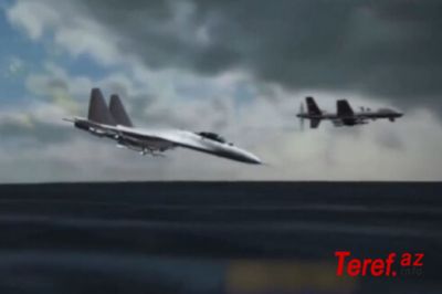 Amerika və Rusiya təyyarələrinin Qara dəniz üzərində toqquşmasının VİDEOQRAFİKASI
