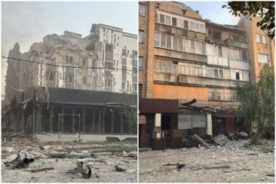 Rusiya Ukraynada yaşayış binasını vurdu: Ölənlər var - VİDEO