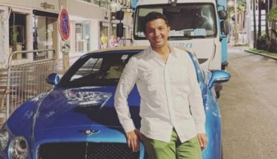 Əməkdar artist "Bentley"si ilə Fransaya getdi - FOTO